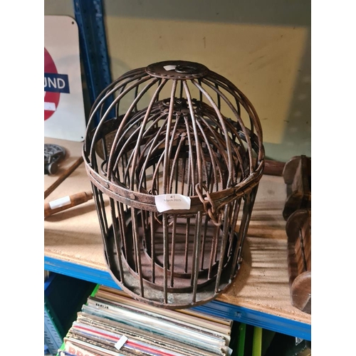 41 - Three old bird cages