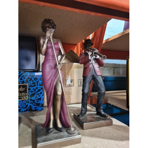 150 - Modern 8 piece Jazz band in resin by Veronese