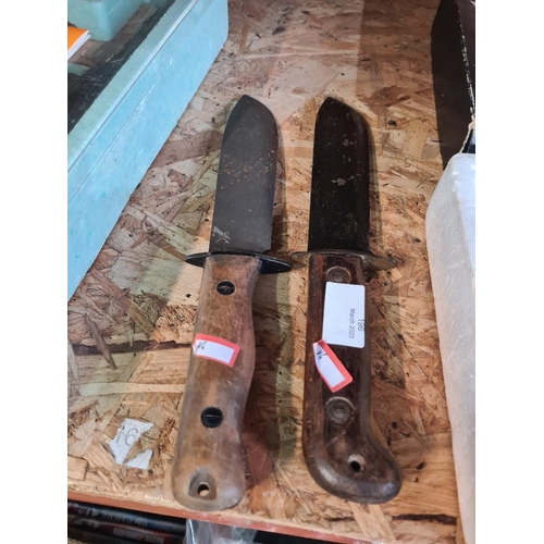 196 - Two British military army knives, one by Wilkinson Sword