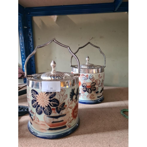 26 - Two x biscuit jars