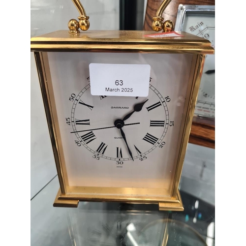 63 - 1930s style mantle clock by Elliot, a Garrard mantle clock and barometer