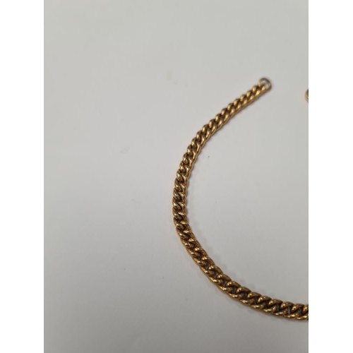 1019 - 9ct yellow gold curblink bracelet, marked 9ct, 18cm, approx 5.2g