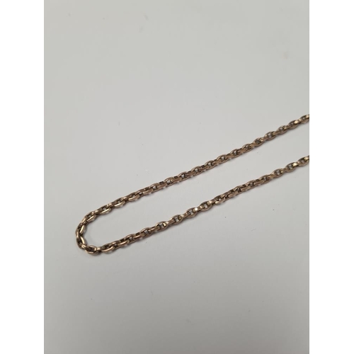 1032 - 9ct yellow gold belcher chain, with lobster clasp, unmarked, approx 10.2g