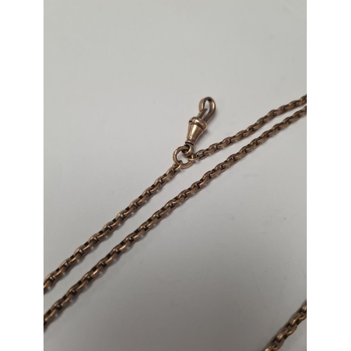 1034 - 9ct yellow gold belcher chain, marked 9c, 53cm, double row, lobster clasp, 19.5g approx