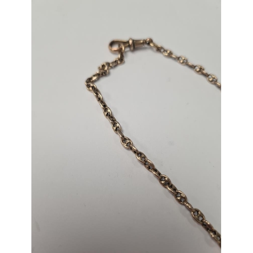 1035 - 9ct yellow gold fancy link chain with lobster clasp, marked 9c, approx 13.58g