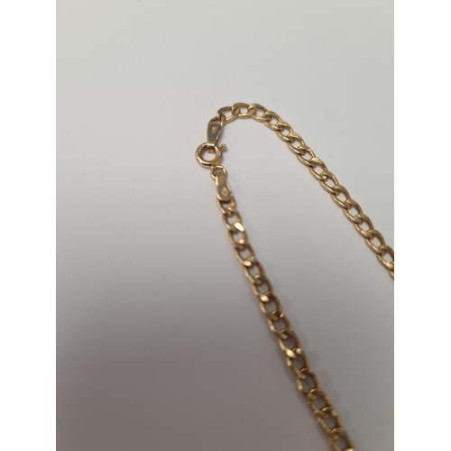 1056 - 9ct yellow gold curblink neckchain, 44cm, marked 375, approx 2.97g