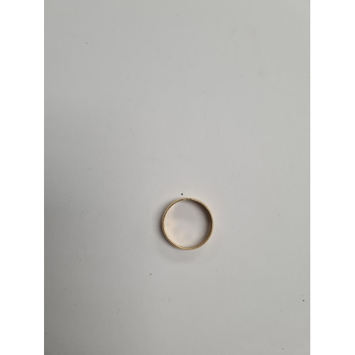 1088 - 22ct yellow gold wedding band, marked 22, Birmingham, approx 3.72g