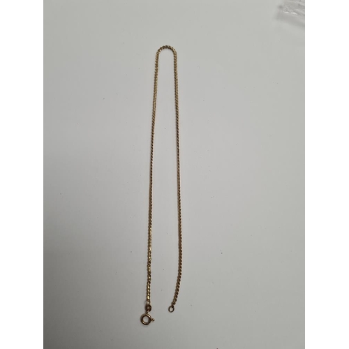 1089 - 9ct yellow gold 'S' link design neck chain, approx 37cm, marked 375, approx. 6.6g