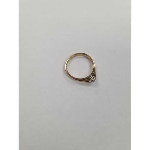 1133 - 9ct gold solitaire diamond ring, 0.20 carat, marked 375, London maker LBld, size M, approx 2g