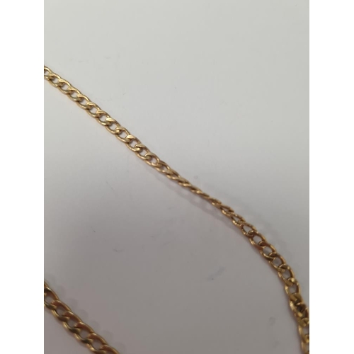 1056 - 9ct yellow gold curblink neckchain, 44cm, marked 375, approx 2.97g