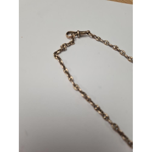 1035 - 9ct yellow gold fancy link chain with lobster clasp, marked 9c, approx 13.58g