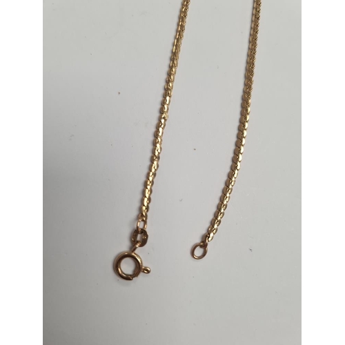 1089 - 9ct yellow gold 'S' link design neck chain, approx 37cm, marked 375, approx. 6.6g