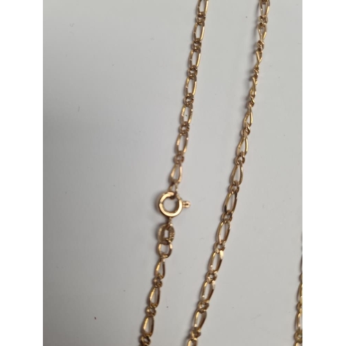 1090 - 2 9ct yellow gold neckchains, marked 375, both approx. 40cm, approx. 9.7g