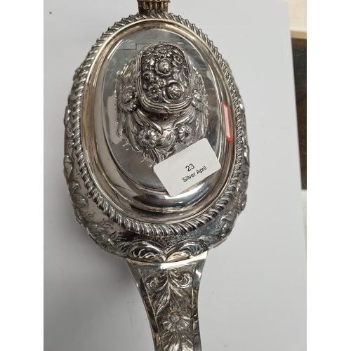 23 - A Georgian silver tea service items of attractive design, London 1823, maker HB possibly, teapot app... 