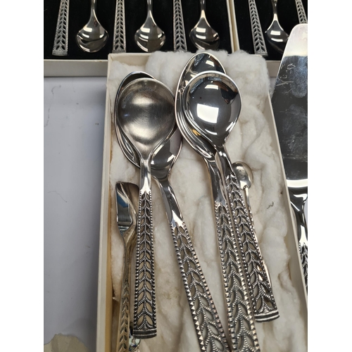 3 - A selection of Norweigan cutlery comprising of teaspoons having period decorative handles, with a se... 