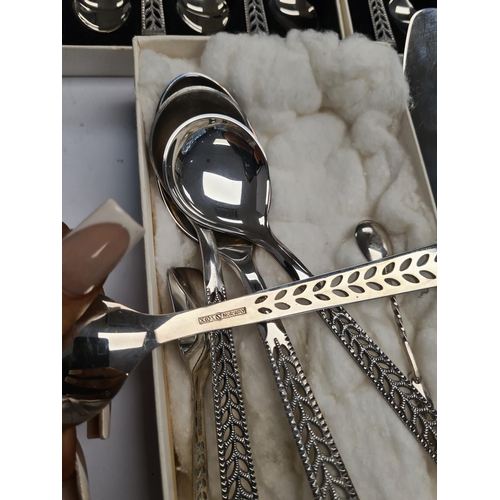 3 - A selection of Norweigan cutlery comprising of teaspoons having period decorative handles, with a se... 