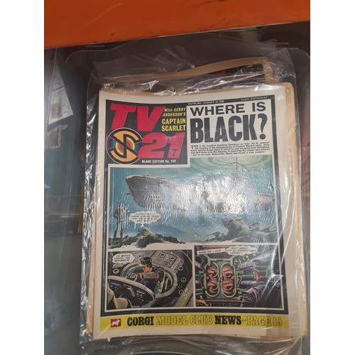 TV21, a large box of magazines/comics, 1960s onwards, approx 100 plus