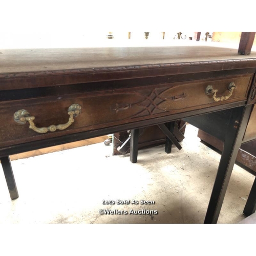 10 - DRESSING TABLE WITH FIVE DRAWERS, 54 X 28 X 32 INCHES / LOCATED AT VICTORIA ANTIQUES, WADEBRIDGE, PL... 