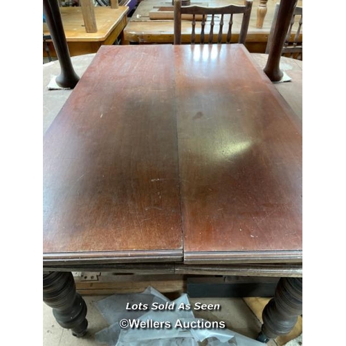 104 - VICTORIAN TWO LEAF EXTENDING DINING TABLE, 66 X 53 X 30 INCHES / LOCATED AT VICTORIA ANTIQUES, WADEB... 