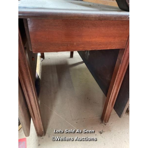 106 - DROP LEAF DINING TABLE, 50 X 65 X 28 INCHES, FULLY EXTENDED / LOCATED AT VICTORIA ANTIQUES, WADEBRID... 