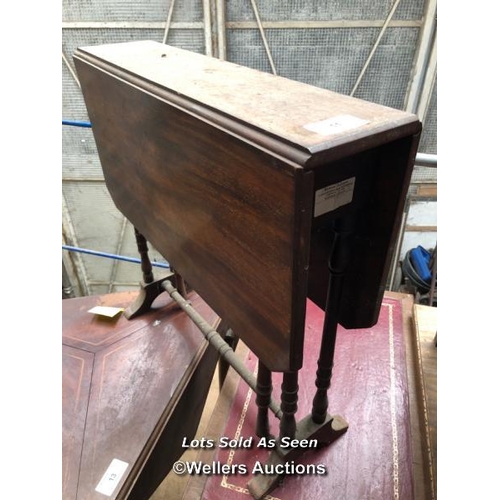 11 - DROP LEAF TABLE, 33 X 27 X 26.5 INCHES / LOCATED AT VICTORIA ANTIQUES, WADEBRIDGE, PL27 7DD