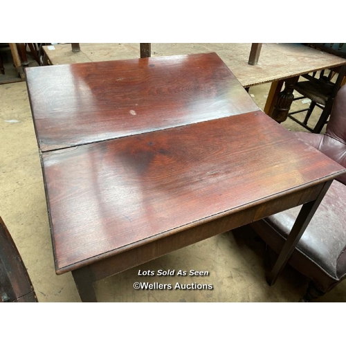 117 - FOLD IN HALF TABLE, 34 X 16.5 X 29 INCHES / LOCATED AT VICTORIA ANTIQUES, WADEBRIDGE, PL27 7DD