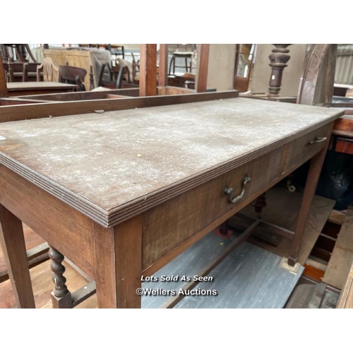 123 - HALLWAY TABLE WITH TWO DRAWERS, 48 X 20 X 32 INCHES / LOCATED AT VICTORIA ANTIQUES, WADEBRIDGE, PL27... 