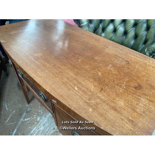 143 - MAHOGANY DRESSING TABLE WITH THREE DRAWERS, 37.5 X 19 X 31.5 INCHES / LOCATED AT VICTORIA ANTIQUES, ... 