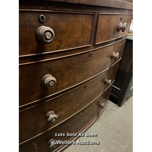 152 - CHEST OF FIVE DRAWERS, 36  INCHES HIGH / LOCATED AT VICTORIA ANTIQUES, WADEBRIDGE, PL27 7DD