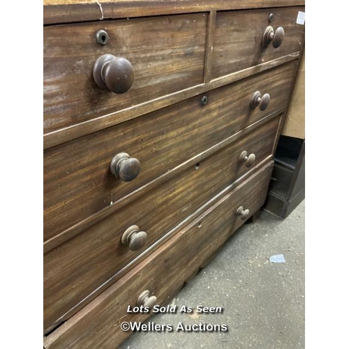 157 - CHEST OF DRAWERS, TWO SHORT OVER THREE LONG, 42 X 21 X 39 INCHES / LOCATED AT VICTORIA ANTIQUES, WAD... 