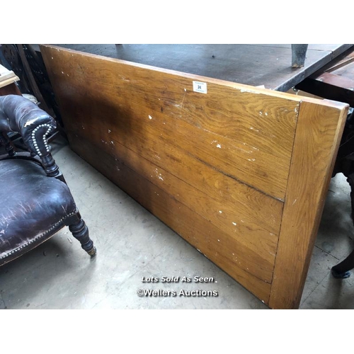 24 - LARGE REFECTORY TABLE, 80 X 32 X 30 INCHES / LOCATED AT VICTORIA ANTIQUES, WADEBRIDGE, PL27 7DD