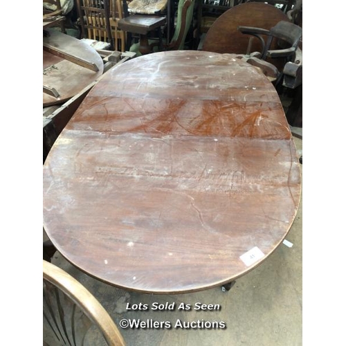 41 - MAHOGANY OVAL DINING TABLE, 66 X 39 X 30 INCHES / LOCATED AT VICTORIA ANTIQUES, WADEBRIDGE, PL27 7DD