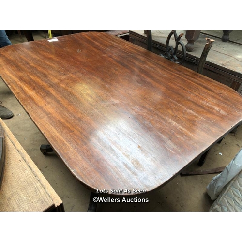 78 - RECTANGULAR DINING TABLE ON CASTORS, 50 X 34 X 29 INCHES / LOCATED AT VICTORIA ANTIQUES, WADEBRIDGE,... 