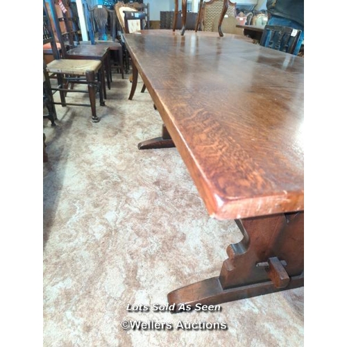 780 - *OAK REFECTORY TABLE, 182 X 81 X 76CM / LOCATED AT VICTORIA ANTIQUES, WADEBRIDGE, PL27 7DD