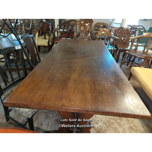 780 - *OAK REFECTORY TABLE, 182 X 81 X 76CM / LOCATED AT VICTORIA ANTIQUES, WADEBRIDGE, PL27 7DD