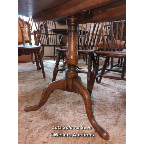 785 - *GEORGIAN OAK CIRCULAR TABLE ON TRIPOD BASE, 87CM DIAMETER X 68CM HIGH / LOCATED AT VICTORIA ANTIQUE... 