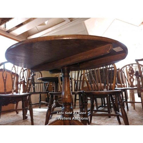 785 - *GEORGIAN OAK CIRCULAR TABLE ON TRIPOD BASE, 87CM DIAMETER X 68CM HIGH / LOCATED AT VICTORIA ANTIQUE... 