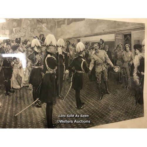 787 - *FRAMED AND GLAZED PRINT OF LORD KITCHENER'S HOMECOMING, 104 X 78CM / LOCATED AT VICTORIA ANTIQUES, ... 