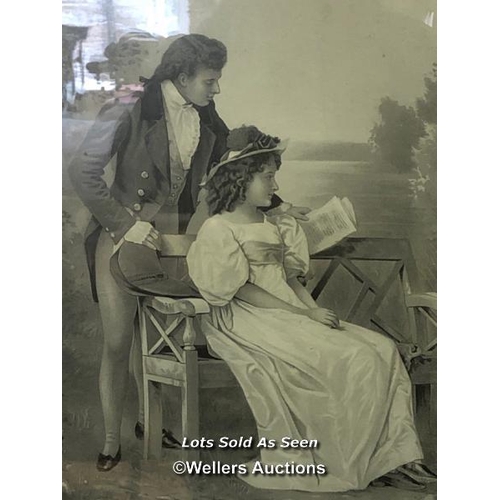 788 - *FRAMED AND GLAZED PRINT OF 'A LOVE LETTER', 53 X 68CM / LOCATED AT VICTORIA ANTIQUES, WADEBRIDGE, P... 