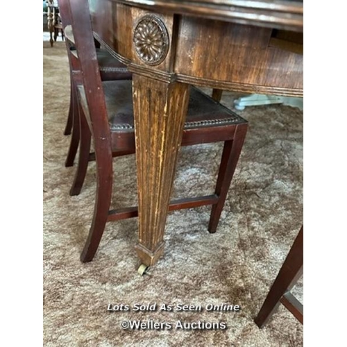 784 - *OAK EXTENDING DINING TABLE, 210 X 106 X 72CM / LOCATED AT VICTORIA ANTIQUES, WADEBRIDGE, PL27 7DD