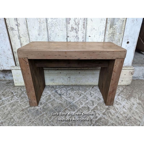 11 - Reclaimed waxed pine seat. 70cm W x 48cm H x 29cm D