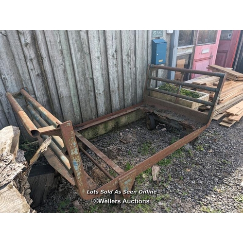 21 - Large railway porters trolley for restoration. Approx 2m long by 1m wide. Was used for moving luggag... 