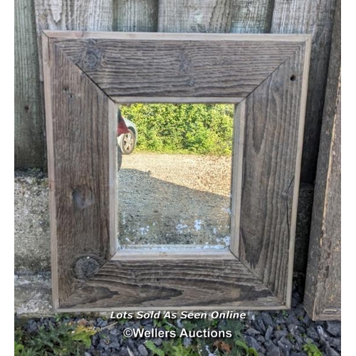 29 - 2 reclaimed and rustic pine mirrors with old mirror glass