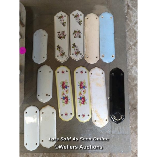 70 - China door handles and finger plates