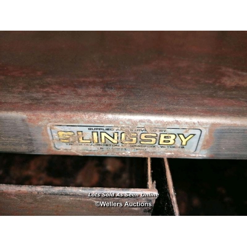 171 - Set of industrial metal drawers by slingsby. 20 drawers. 1950 to 1960s. 107cm H x 92cm x 31cm D