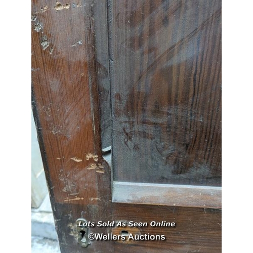 201 - 2 similar 6 panel pine doors.  1 solid pine, 1 pine and oak.  Ex Sotherby headquarters in Billingshu... 