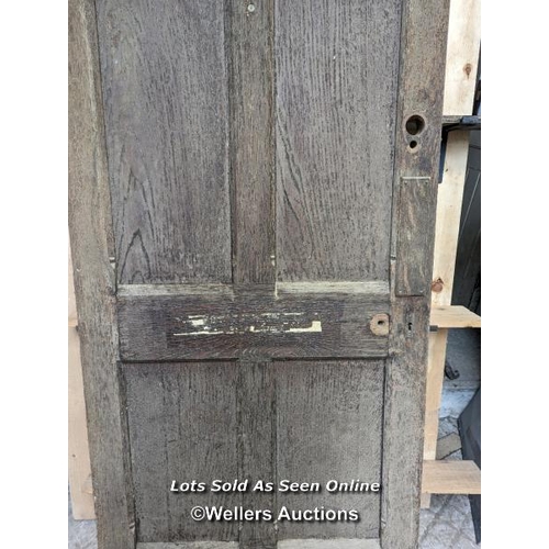 201 - 2 similar 6 panel pine doors.  1 solid pine, 1 pine and oak.  Ex Sotherby headquarters in Billingshu... 