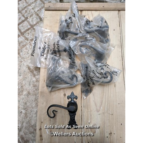 233 - 3 pairs of new Ludlow cast iron lever handles plus shop display handle.