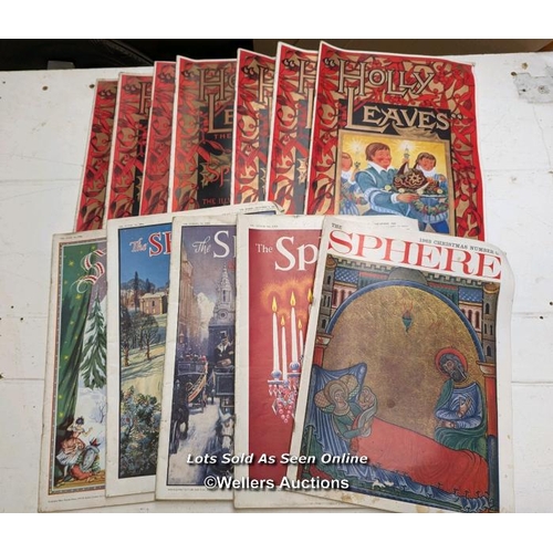 265 - 12 Christmas magazines inc Holly Leaves and The Sphere. Dates from 1946 to 1963.