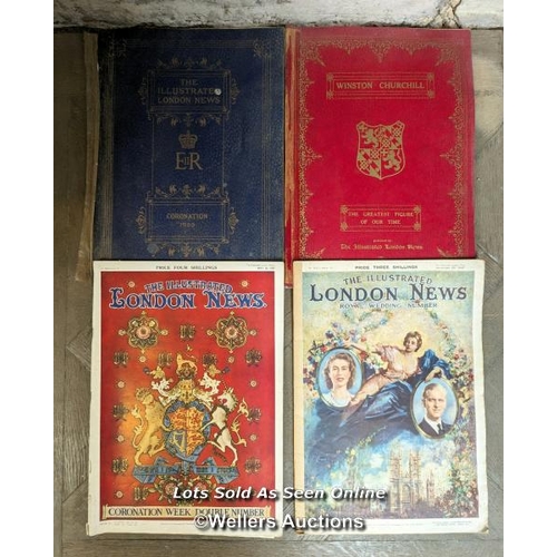 300 - London illustrated news magazines related to Coronation of QE2, Winston Churchill funeral.